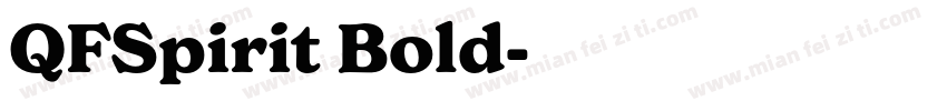 QFSpirit Bold字体转换